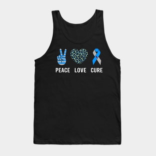 Peace Love Cure T1D Diabetes Awareness Tank Top